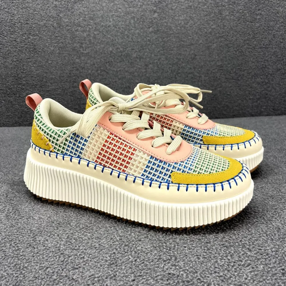 Nicole Miller Shoes Womens‎ 7 Beige Brita Mixed Woven sneaker